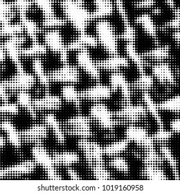 Spotted black and white grunge vector line background. Abstract halftone illustration background. Grunge grid polka dot background pattern
