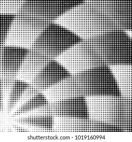 Spotted black and white grunge vector line background. Abstract halftone illustration background. Grunge grid polka dot background pattern

