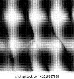 Spotted black and white grunge vector line background. Abstract halftone illustration background. Grunge grid polka dot background pattern
