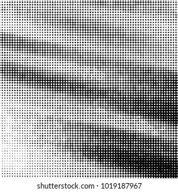 Spotted black and white grunge vector line background. Abstract halftone illustration background. Grunge grid polka dot background pattern
