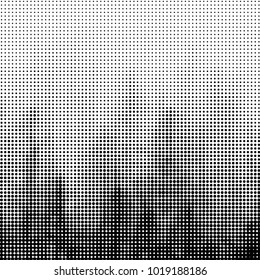 Spotted black and white grunge vector line background. Abstract halftone illustration background. Grunge grid polka dot background pattern
