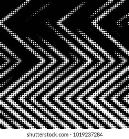 Spotted black and white grunge vector line background. Abstract halftone illustration background. Grunge grid polka dot background pattern
