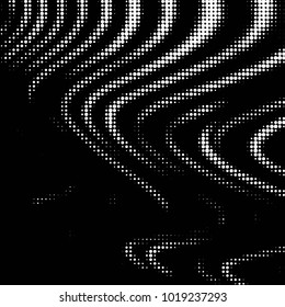 Spotted black and white grunge vector line background. Abstract halftone illustration background. Grunge grid polka dot background pattern
