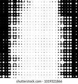 Spotted black and white grunge vector line background. Abstract halftone illustration background. Grunge grid polka dot background pattern
