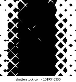 Spotted black and white grunge vector line background. Abstract halftone illustration background. Grunge grid polka dot background pattern
