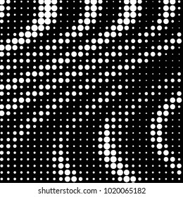 Spotted black and white grunge vector line background. Abstract halftone illustration background. Grunge grid polka dot background pattern
