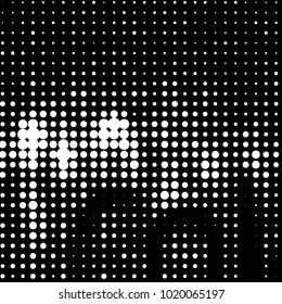 Spotted black and white grunge vector line background. Abstract halftone illustration background. Grunge grid polka dot background pattern
