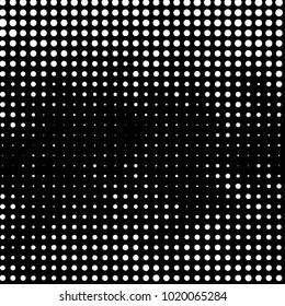 Spotted black and white grunge vector line background. Abstract halftone illustration background. Grunge grid polka dot background pattern
