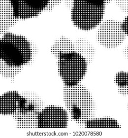 Spotted black and white grunge vector line background. Abstract halftone illustration background. Grunge grid polka dot background pattern
