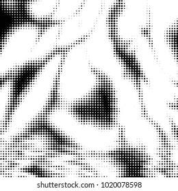 Spotted black and white grunge vector line background. Abstract halftone illustration background. Grunge grid polka dot background pattern
