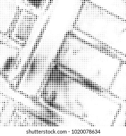Spotted black and white grunge vector line background. Abstract halftone illustration background. Grunge grid polka dot background pattern
