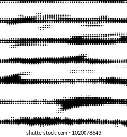 Spotted black and white grunge vector line background. Abstract halftone illustration background. Grunge grid polka dot background pattern

