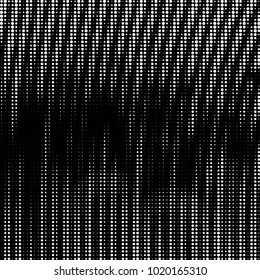 Spotted black and white grunge vector line background. Abstract halftone illustration background. Grunge grid polka dot background pattern
