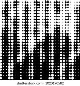Spotted black and white grunge vector line background. Abstract halftone illustration background. Grunge grid polka dot background pattern
