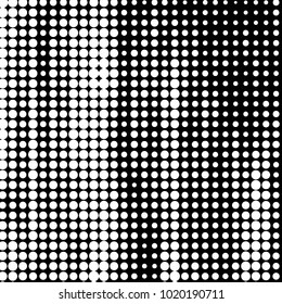 Spotted black and white grunge vector line background. Abstract halftone illustration background. Grunge grid polka dot background pattern
