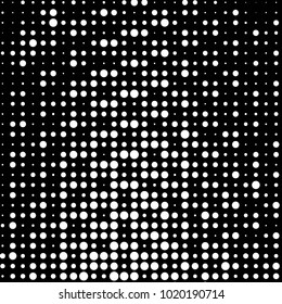Spotted black and white grunge vector line background. Abstract halftone illustration background. Grunge grid polka dot background pattern
