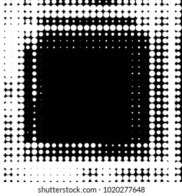 Spotted black and white grunge vector line background. Abstract halftone illustration background. Grunge grid polka dot background pattern
