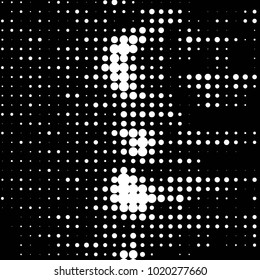 Spotted black and white grunge vector line background. Abstract halftone illustration background. Grunge grid polka dot background pattern
