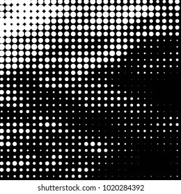Spotted black and white grunge vector line background. Abstract halftone illustration background. Grunge grid polka dot background pattern
