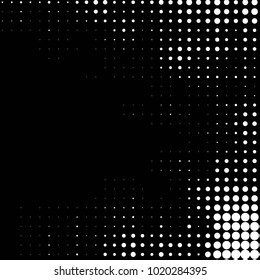 Spotted black and white grunge vector line background. Abstract halftone illustration background. Grunge grid polka dot background pattern
