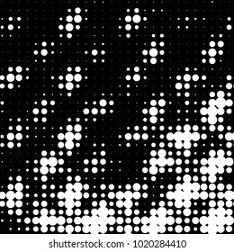 Spotted black and white grunge vector line background. Abstract halftone illustration background. Grunge grid polka dot background pattern
