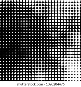 Spotted black and white grunge vector line background. Abstract halftone illustration background. Grunge grid polka dot background pattern
