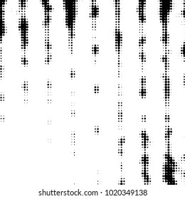 Spotted black and white grunge vector line background. Abstract halftone illustration background. Grunge grid polka dot background pattern
