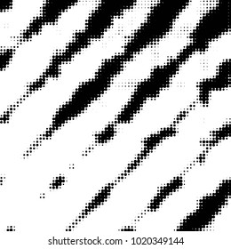 Spotted black and white grunge vector line background. Abstract halftone illustration background. Grunge grid polka dot background pattern
