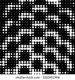 Spotted black and white grunge vector line background. Abstract halftone illustration background. Grunge grid polka dot background pattern
