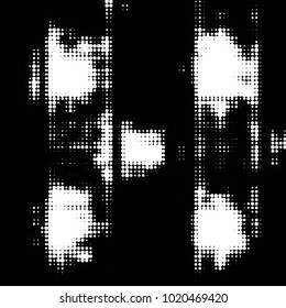 Spotted black and white grunge vector line background. Abstract halftone illustration background. Grunge grid polka dot background pattern
