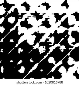 Spotted black and white grunge vector line background. Abstract halftone illustration background. Grunge grid polka dot background pattern
