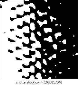 Spotted black and white grunge vector line background. Abstract halftone illustration background. Grunge grid polka dot background pattern

