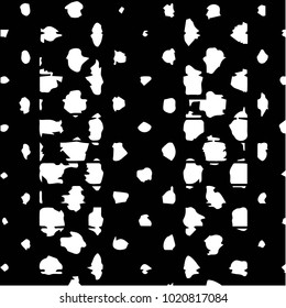 Spotted black and white grunge vector line background. Abstract halftone illustration background. Grunge grid polka dot background pattern
