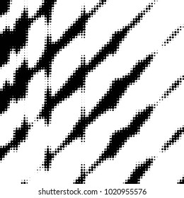 Spotted black and white grunge vector line background. Abstract halftone illustration background. Grunge grid polka dot background pattern
