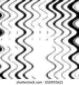 Spotted black and white grunge vector line background. Abstract halftone illustration background. Grunge grid polka dot background pattern
