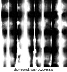 Fondo de línea vectorial de grunge negro y blanco. Fondo abstracto de ilustración de medio tono. Patrón de fondo de puntos de la cuadrícula gruesa
