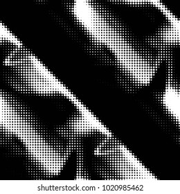 Spotted black and white grunge vector line background. Abstract halftone illustration background. Grunge grid polka dot background pattern
