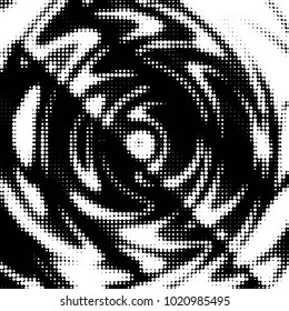 Spotted black and white grunge vector line background. Abstract halftone illustration background. Grunge grid polka dot background pattern
