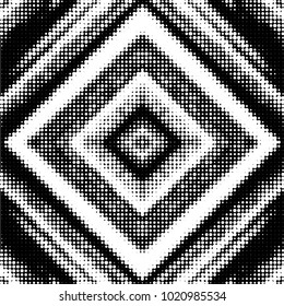 Spotted black and white grunge vector line background. Abstract halftone illustration background. Grunge grid polka dot background pattern
