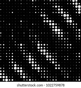 Spotted black and white grunge vector line background. Abstract halftone illustration background. Grunge grid polka dot background pattern
