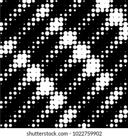 Spotted black and white grunge vector line background. Abstract halftone illustration background. Grunge grid polka dot background pattern
