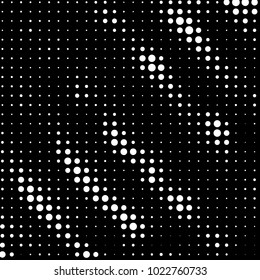 Spotted black and white grunge vector line background. Abstract halftone illustration background. Grunge grid polka dot background pattern
