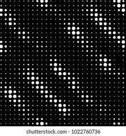 Spotted black and white grunge vector line background. Abstract halftone illustration background. Grunge grid polka dot background pattern
