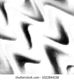 Spotted black and white grunge vector line background. Abstract halftone illustration background. Grunge grid polka dot background pattern
