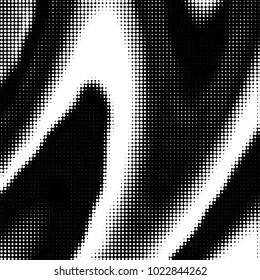 Spotted black and white grunge vector line background. Abstract halftone illustration background. Grunge grid polka dot background pattern
