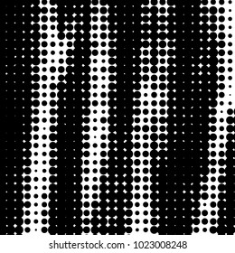 Spotted black and white grunge vector line background. Abstract halftone illustration background. Grunge grid polka dot background pattern
