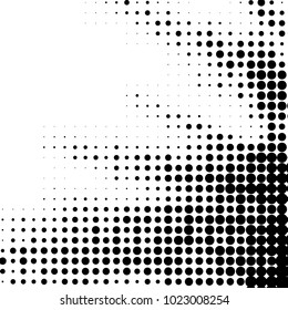 Spotted black and white grunge vector line background. Abstract halftone illustration background. Grunge grid polka dot background pattern
