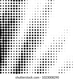 Spotted black and white grunge vector line background. Abstract halftone illustration background. Grunge grid polka dot background pattern
