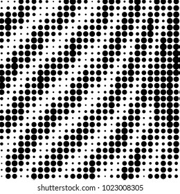 Spotted black and white grunge vector line background. Abstract halftone illustration background. Grunge grid polka dot background pattern

