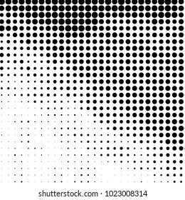 Spotted black and white grunge vector line background. Abstract halftone illustration background. Grunge grid polka dot background pattern

